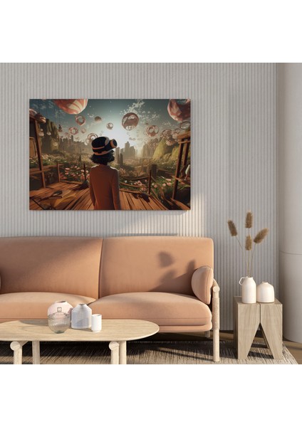 Dijital Harikalar Diyarı Kanvas Tablo, 30X30 cm fiyatları