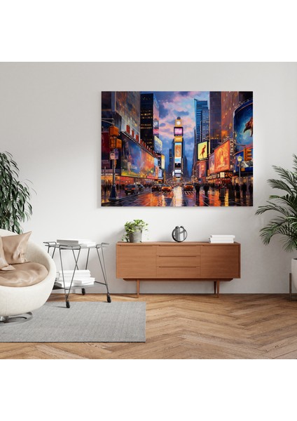 Times Meydanı'nda Akşam Karanlığı Yağlıboya Tablo, 30X30 cm fiyatları