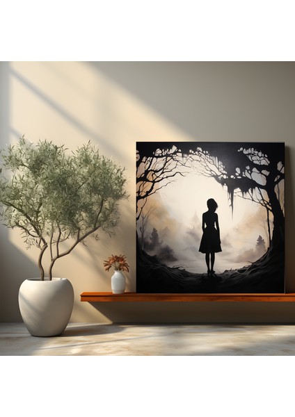 Mehtaplı Siluetler Kanvas Tablo, 30X30 cm fiyatları