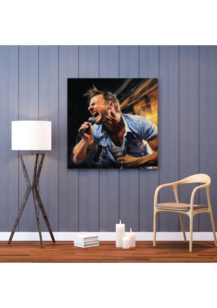 Spotlight Şarkıcı Fotogerçekçi Kanvas Tablo, 30X30 cm fiyatları