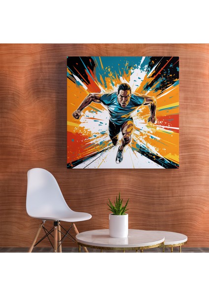 Canlı Sprinter Pop Art Kanvas Tablo, 30X30 cm fiyatları