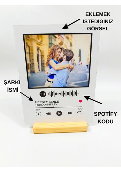 Kişiye Özel Tasarlanan 4 Ürün Spotify Barkodlu Plak - Instagram Post Plak - Filmflix Film Posteri - Yıldız Haritası