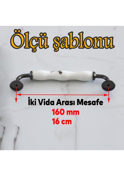 Petra Gerçek Porselen Beyaz Füme 160 mm Mobilya Mutfak Kulp Çekmece Dolap Kulplar Kapak Kulbu fiyatları