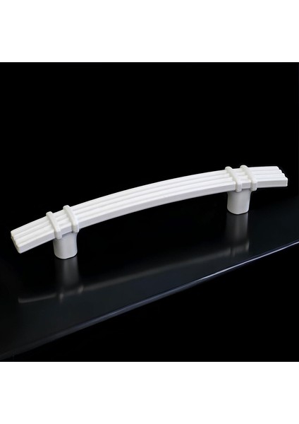 Alparslan 96 mm Kulp Sert Plastik Beyaz Çekmece Mobilya Mutfak Dolap Kulbu 10 Adet