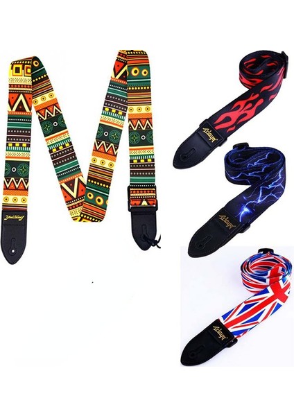 Rd Mavi Tarzı Gitar Askısı Çok Renkli Gitar Kayışları Ayarlanabilir Renkli Baskılı Naylon Gitar Askıları Bas Akustik Elektro Gitar Aksesuarları (Yurt Dışından) fırsatları