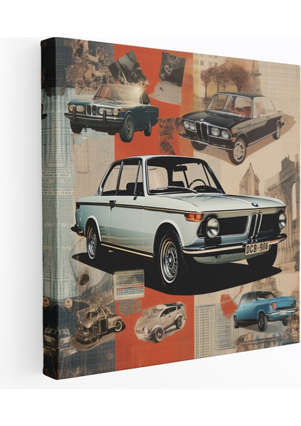 Vintage Bmw Reklamları Kanvas Tablo
