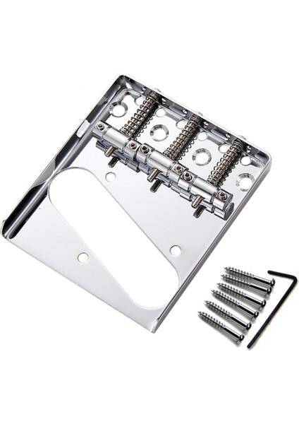 Gümüş Tarzı Telecaster Tele Elektro Gitar Için 3 Tl Deri Kemer Kül Tablası Köprü Vida ile (Yurt Dışından)