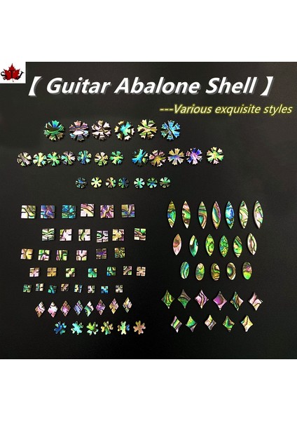 13MM(30 Adet) Stili Renkli Abalone Noktaları Kabuk Dekorlu Tam Boy Gitar Aksesuarları Parçaları, Inci Kabuğu Boşlukları (Yurt Dışından)