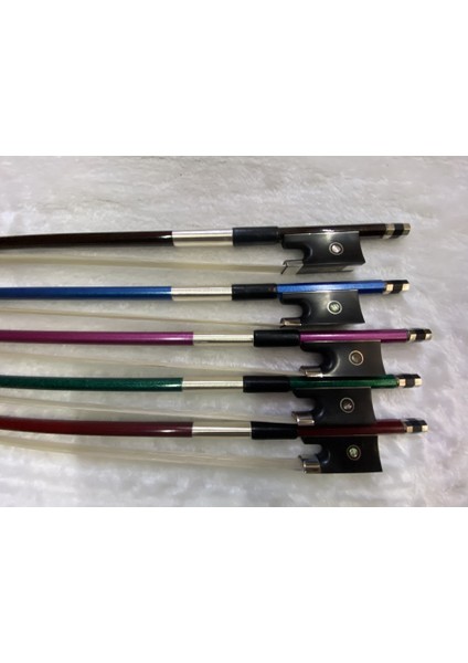 Kırmızı 4 4size Tarzı Karbon Fiber Keman Yayı Beyaz Yay Saçı ile - Kırmızı Veya Mavi, Pembe, Kahve, Yeşil - (Yurt Dışından) fiyatları