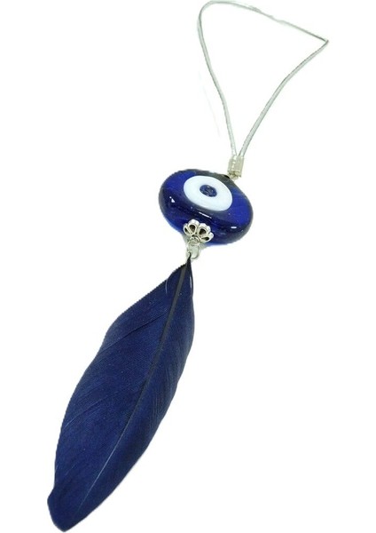 Lacivert Danagözü Nazar Boncuğu El Yapımı Tüy Temalı Anahtarlık/araba Dikiz Ayna Süsü fiyatları