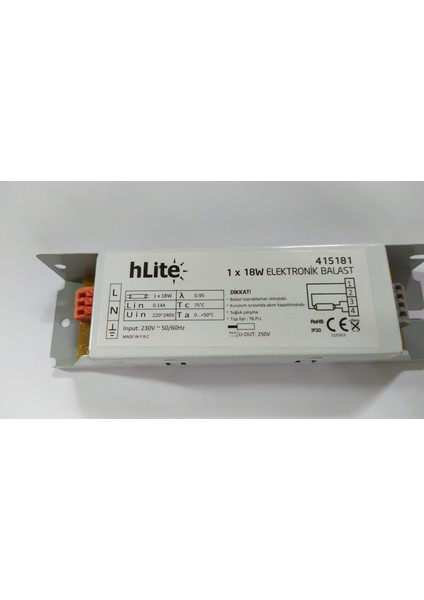 1X18W Elektronik Balast