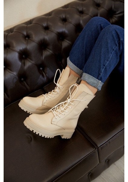 Milano Nude Hakiki Deri Bağcıklı Kadın Postal fırsatları