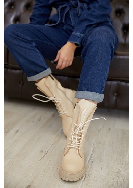 Milano Nude Hakiki Deri Bağcıklı Kadın Postal indirimleri