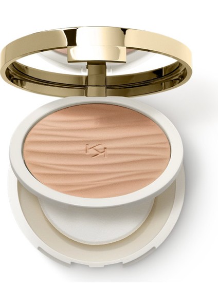 KikoMilano Fondöten - Gold Reflections Summerproof Powder Foundation SPF50 - 07 Hazelnut modelleri
