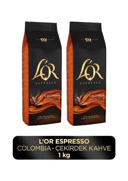 Espresso Colombıa Çekirdek Kahve 500gr x 2