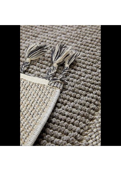 Gri Geometrik Desenli Bukle Iskandinav Halı - Modern Mutfak & Salon Halısı - Hoom Rugs Bukle 1401