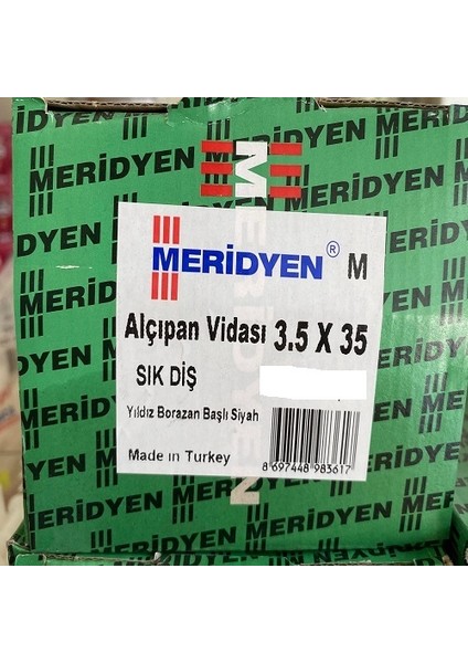 3,5 x 35 Sık Dişli Sivri Uçlu Alçıpan Vidası 125 Adet fiyatları