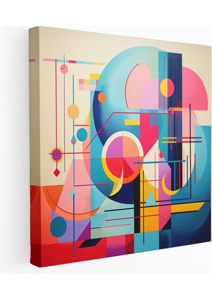 Funky Geometrik Kanvas Tablo