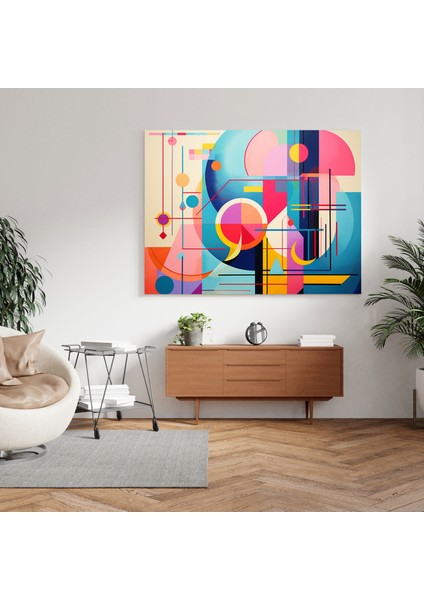 Funky Geometrik Kanvas Tablo