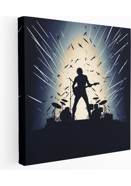 Metallica Kanvas Tablo: Lars Ulrich Siluet