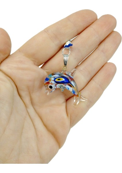 Murano Renkli Zeminli Yunus Nazar Boncuğu Araba Dikiz Ayna Süsü El Yapımı Lüks Cam Hediyelik fiyatları