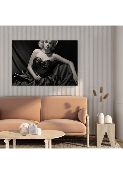 Marilyn Monroe Siyah Beyaz Duvar Tablosu