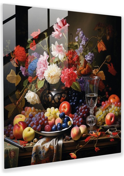 Rönesans Buket Cam Baskı