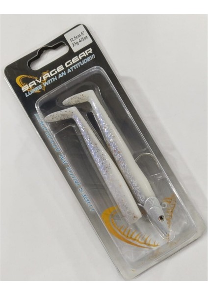 Sandeel 12.5 cm 23 gr 2+1 Adet Silikon Balık - Real Pearl
