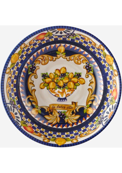 Capri Mavi Melamin Kase 20 cm