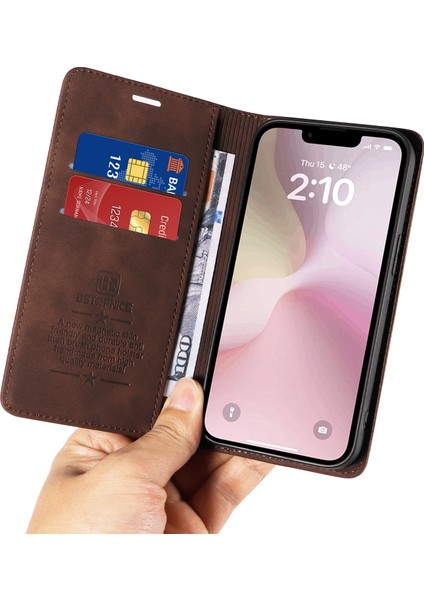 iPhone SE(2024)CÜZDAN Kılıfı Rfıd Engelleme Deri+Tpu Darbeye Dayanıklı Telefon Kabuğu-Kahverengi (Yurt Dışından) indirimleri