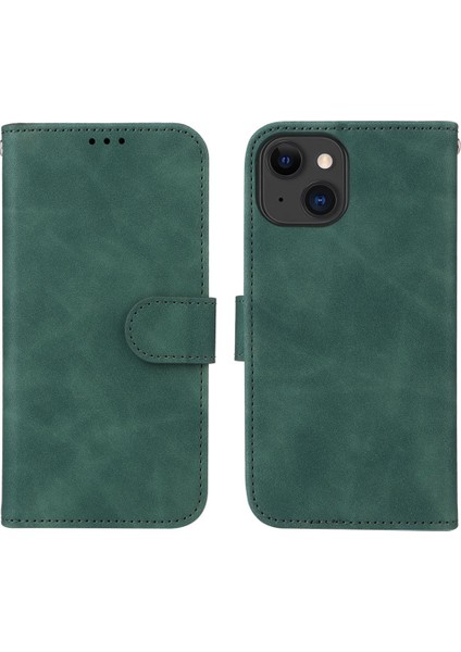 Iphone 15 Plus Pu Deri Cüzdan Kılıfı Stand Cilt Dokunma Koruyucu Telefon Kapak Yeşil (Yurt Dışından)