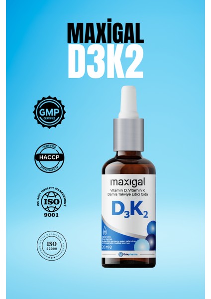 D3 + K2 Vitamin Damla 20 ml