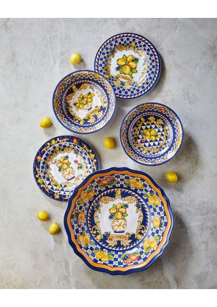 Capri Mavi Melamin Kahvaltı Tabağı 21,5 cm
