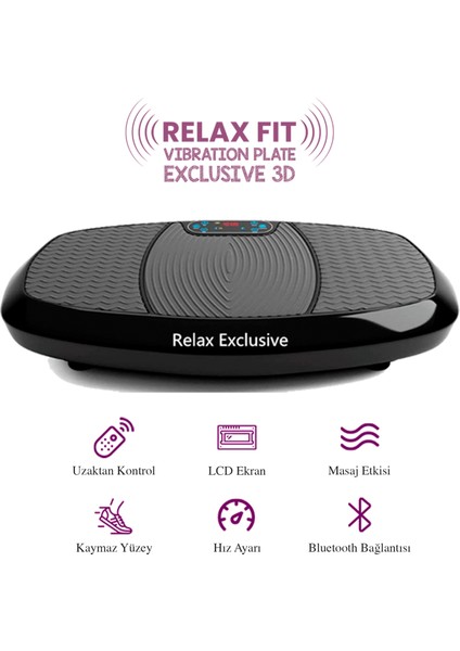 Fit Exclusive 3D Vibration Plate Titreşimli Spor Egzersiz Fitness Aleti Cihazı