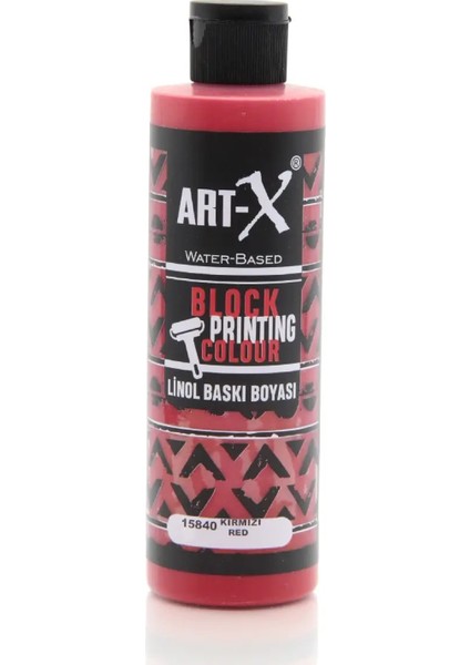 Art X Su Bazlı Linol Baskı Boyası 240 cc Kırmızı
