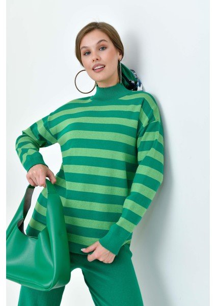 Kadın Çizgili İkili Takım Yeşil 20796 fırsatları