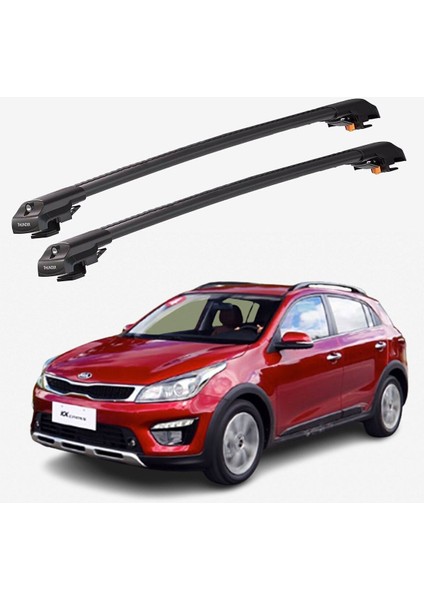 Kıa Kx Cross 2017-2022 Trx1 Uyumlu Thunder Carrier Kilitli Ara Atkı Taşıyıcı Tavan Barı Siyah