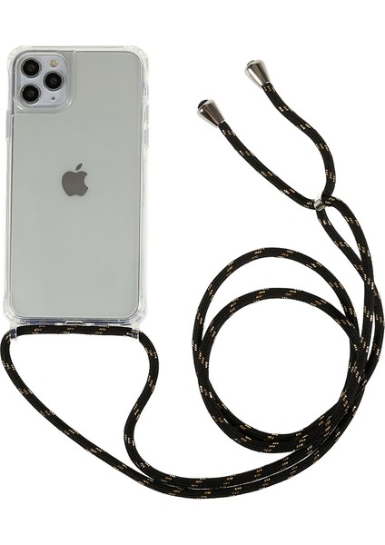 Iphone 11 Pro Max Tpu+Akrilik Telefon Kapağı Ayarlanabilir Kirap-Black/altın ile Çizgiye Karşı Çizelge Karşı Kılıfı (Yurt Dışından)