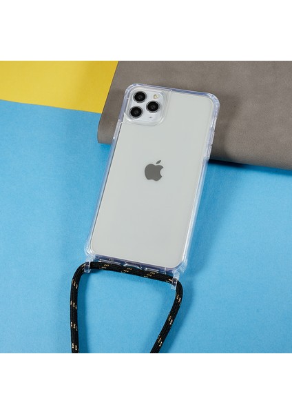 Iphone 11 Pro Max Tpu+Akrilik Telefon Kapağı Ayarlanabilir Kirap-Black/altın ile Çizgiye Karşı Çizelge Karşı Kılıfı (Yurt Dışından)