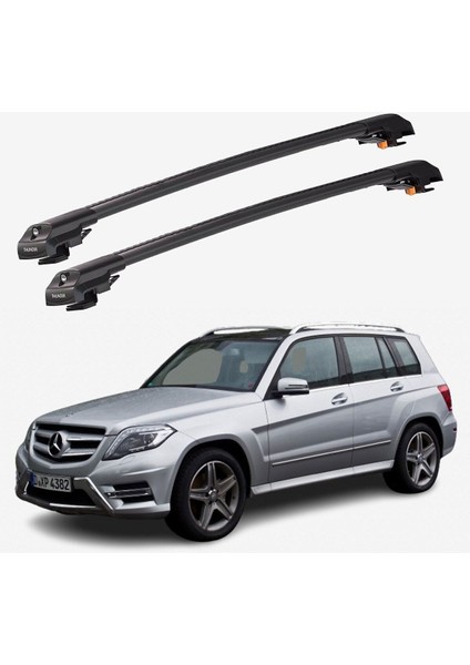 Mercedes-Benz Glk-Class 2009-2015 Trx1 Thunder Carrier Kilitli Ara Atkı Taşıyıcı Tavan Barı Siyah