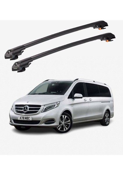 Mercedes-Benz V-Class 2015-SONRASI Trx1 Thunder Carrier Kilitli Ara Atkı Taşıyıcı Tavan Barı Gri