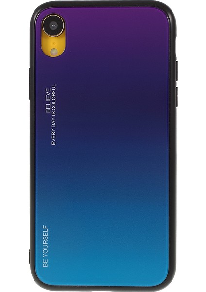 IPhone Xr-Purple/mavi Için Degrade Renk Cam+Pc+Tpu Telefon Kılıfı (Yurt Dışından)