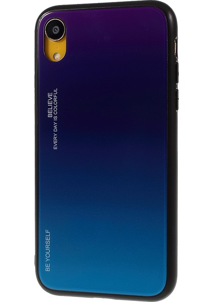 IPhone Xr-Purple/mavi Için Degrade Renk Cam+Pc+Tpu Telefon Kılıfı (Yurt Dışından) fiyatları