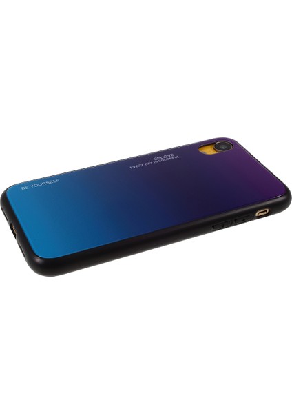 IPhone Xr-Purple/mavi Için Degrade Renk Cam+Pc+Tpu Telefon Kılıfı (Yurt Dışından) fırsatları