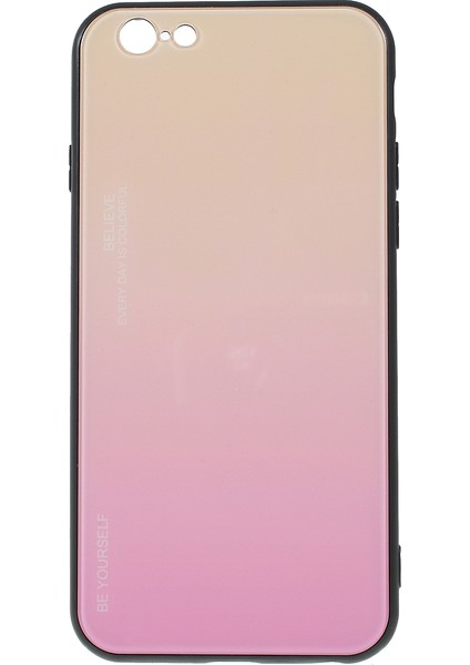 Gradyan Renk Cam+Pc+Tpu Hibrit Telefon Kılıfı iPhone 6s/6-Altın/pembe Için (Yurt Dışından)
