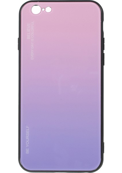 Gradyan Renk Cam+Pc+Tpu Hibrid Telefon Kılıfı iPhone 6s/6-Pembe/mor Için (Yurt Dışından)