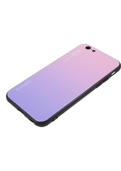 Gradyan Renk Cam+Pc+Tpu Hibrid Telefon Kılıfı iPhone 6s/6-Pembe/mor Için (Yurt Dışından)