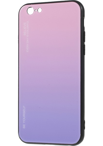 Gradyan Renk Cam+Pc+Tpu Hibrid Telefon Kılıfı iPhone 6s/6-Pembe/mor Için (Yurt Dışından)