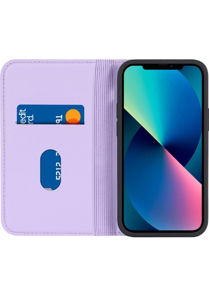 Iphone 13 Mini Telefon Kılıfı Için 5.4 Inç Rfıd Engelleme Kart Tutucu Stand Telefon Deri Kapağı Magsafe-Purple ile Uyumlu (Yurt Dışından) fiyatları