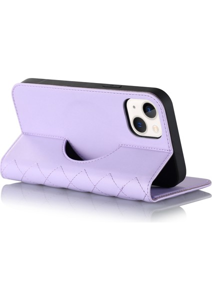 Iphone 13 Mini Telefon Kılıfı Için 5.4 Inç Rfıd Engelleme Kart Tutucu Stand Telefon Deri Kapağı Magsafe-Purple ile Uyumlu (Yurt Dışından) modelleri